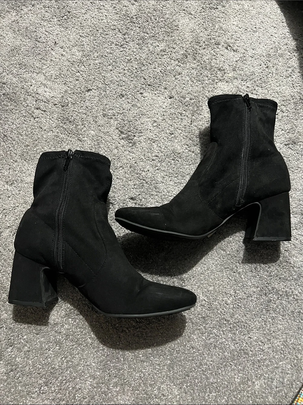 Unisa Faux Black Suede Booties Sz 9